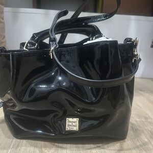 Dooney & Bourke Glossy Black Satchel